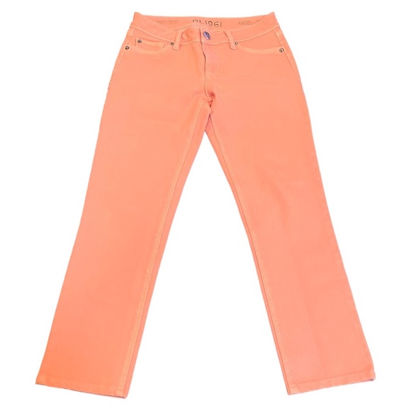 DL1961 Angel Mid-Rise Skinny Ankle Jeans Sherbet Peach Size 26 - Picture 10 of 10